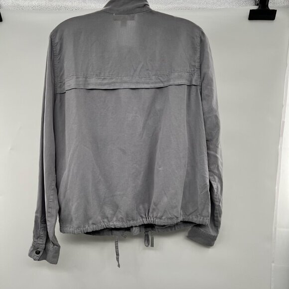 Byron Bay Women's Snap Up Lightweight Jacket Gray Size Small Pockets - Picture 7 of 9